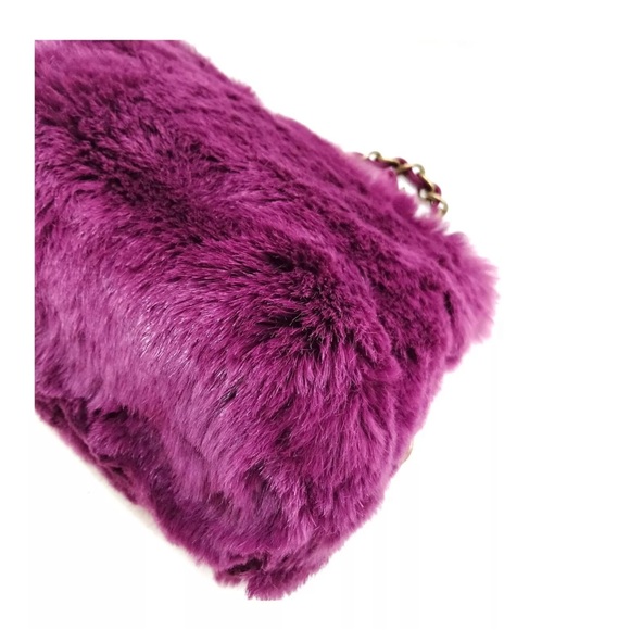 Chanel Coco Mark Purple Fur Shoulder Bag - Picture 6 of 15
